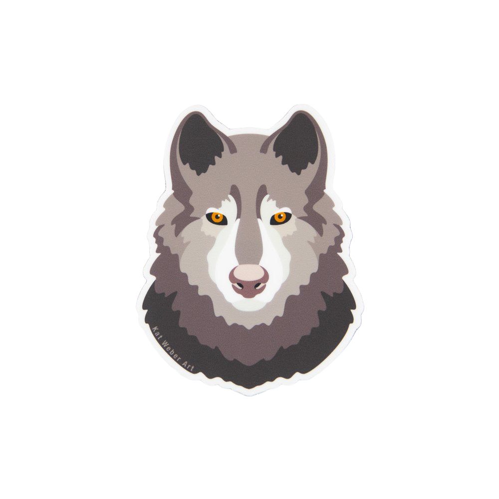 Vinyl Stickers by Kat Weber Art - Wolf